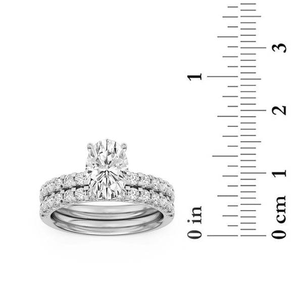 Signature EcoLove 2-3/8 CTW 100 Facet Centurion Lab Grown Diamond Bridal Set in Platinum