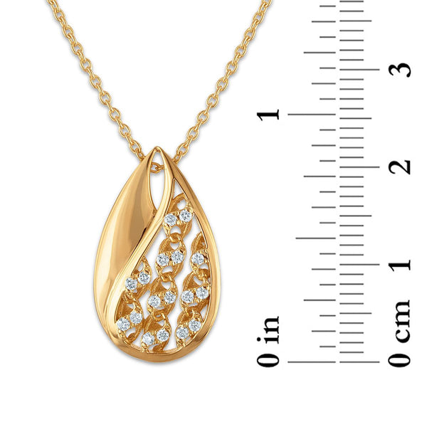 EcoLove 1/6 CTW Lab Grown Diamond 18-inch Pendant in Yellow Gold Plated Sterling Silver