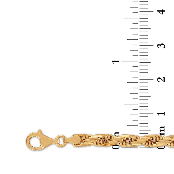 14KT Yellow Gold 8.5-inch 4MM Rope Bracelet