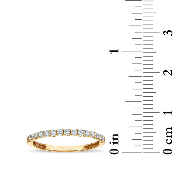 LoveSong EcoLove 1/4 CTW Lab Grown Diamond Anniversary Ring in 10KT Yellow Gold