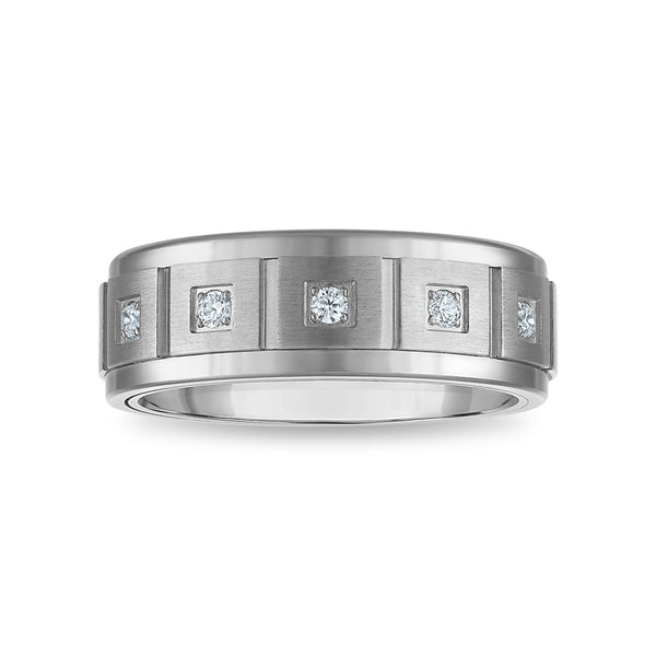 1/5 CTW Lab Grown Diamond Eternity Band in Tungsten. Size 13.5