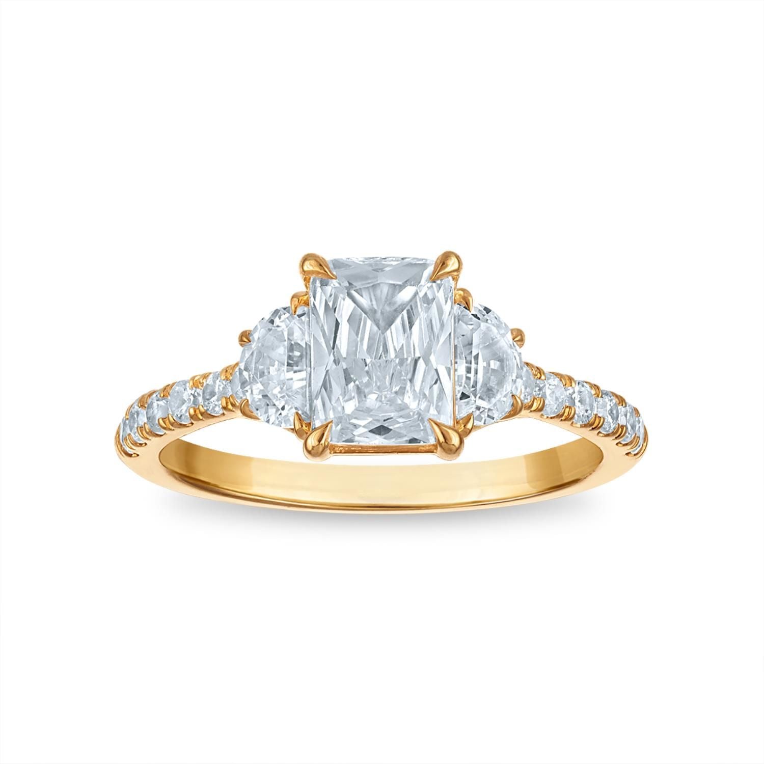Signature EcoLove 1 CTW Lab Grown Diamond Anniversary Ring in 14KT Yellow Gold