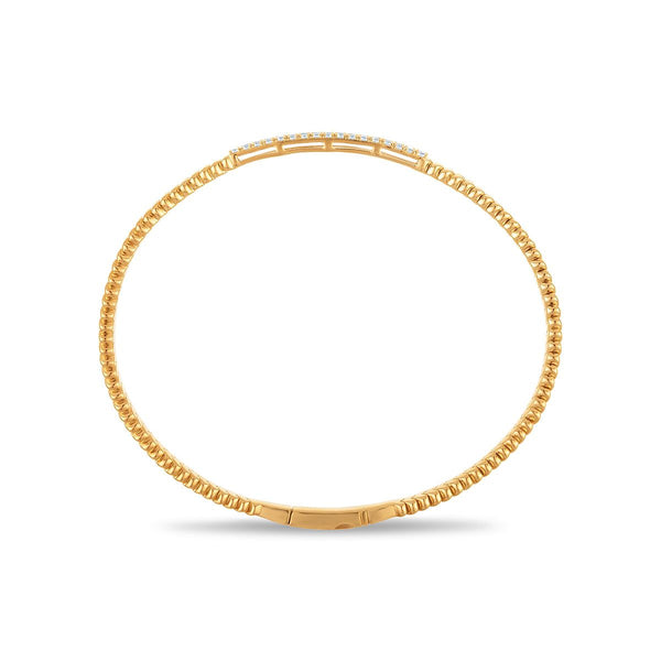 LoveSong EcoLove 1/2 CTW Lab Grown Diamond Flexi Bangle Bracelet in 18KT Gold Vermeil