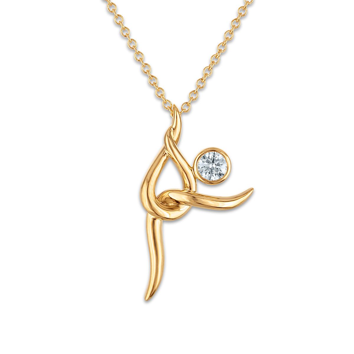 EcoLove 1/5 CTW Lab Grown Diamond 18-inch Pendant in Yellow Gold Plated Sterling Silver