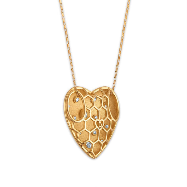 EcoLove 1/3 CTW Lab Grown Diamond 18-inch Pendant in Yellow Gold Plated Sterling Silver