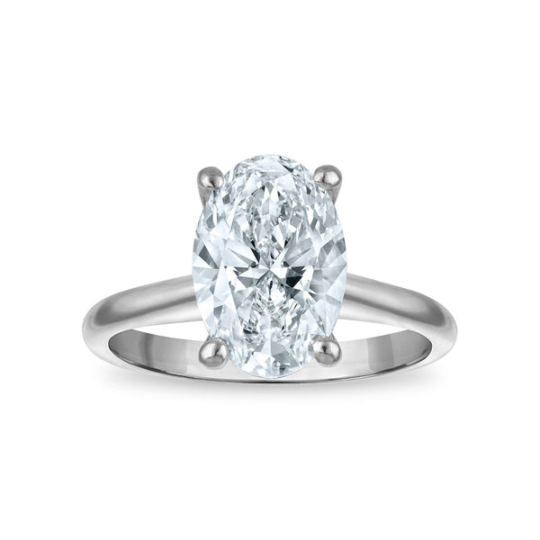 Signature Certificate 8X EcoLove 3 CTW Lab Grown Diamond Solitaire Engagement Ring in 14KT White Gold