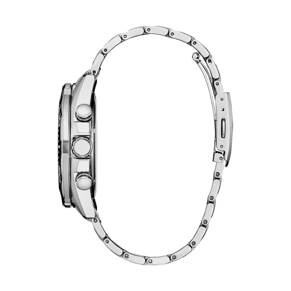 Citizen with 44X44 MM White Round Dial Stainless Steel Watch Band; CZ4730-59A Endeavor