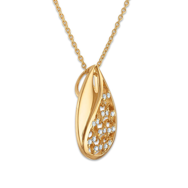 EcoLove 1/6 CTW Lab Grown Diamond 18-inch Pendant in Yellow Gold Plated Sterling Silver