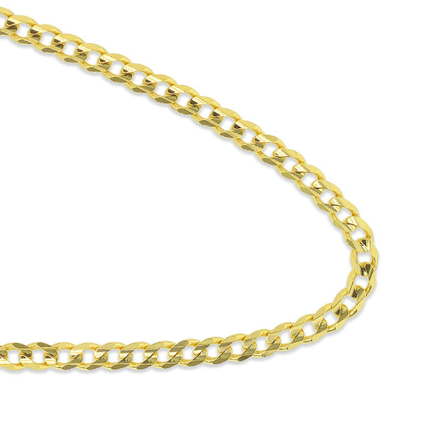 18KT Yellow Gold Plated Sterling Silver 20-inch 4.3MM Curb Chain