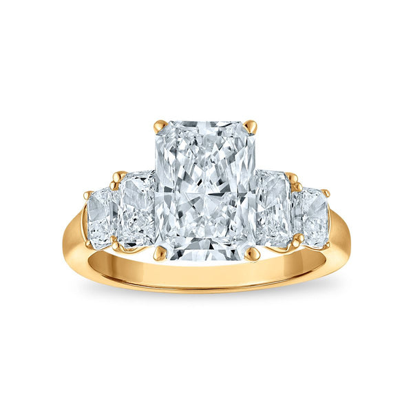 Signature EcoLove 4 1/2 CTW Lab Grown Diamond Engagement Radiant Ring in 14KT Yellow Gold