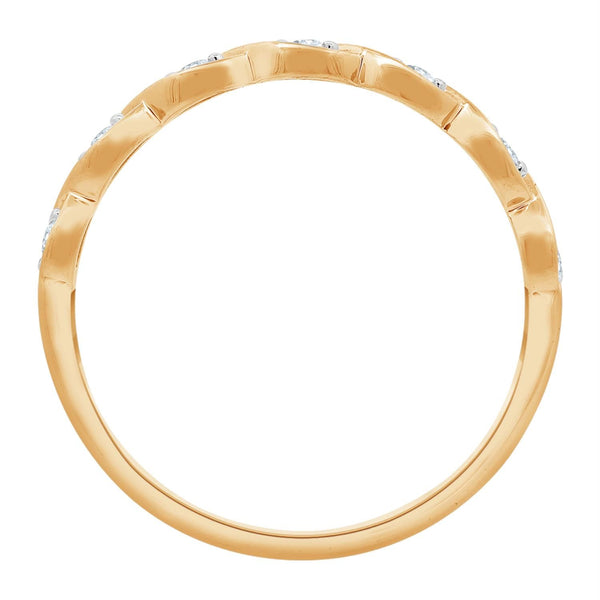 EcoLove 1/10 CTW Lab Grown Diamond Anniversary Ring in 10KT Yellow Gold