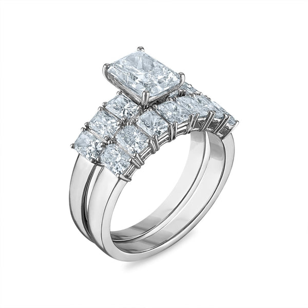 Signature EcoLove 4 CTW Lab Grown Diamond Bridal Set in 14KT White Gold