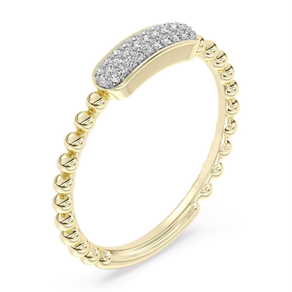 EcoLove 1/8 CTW Lab Grown Diamond Fashion Ring in 10KT Yellow Gold