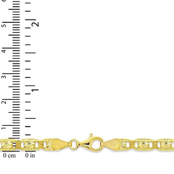 18KT Yellow Gold Plated Sterling Silver 9-inch Valentino Anklet