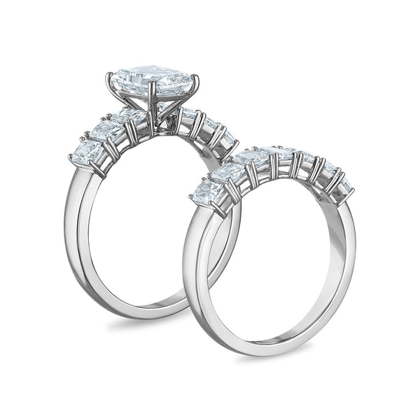 Signature EcoLove 4 CTW Lab Grown Diamond Bridal Set in 14KT White Gold