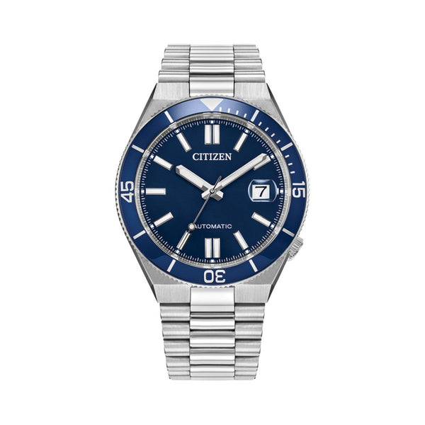 Citizen with 40X40 MM Blue Round Dial Stainless Steel Watch Band; NJ0230-59L Tsuosa Shore