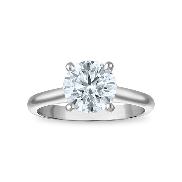 Signature Certificate 8X EcoLove 2 CTW Lab Grown Diamond Solitaire Engagement Ring in 14KT White Gold