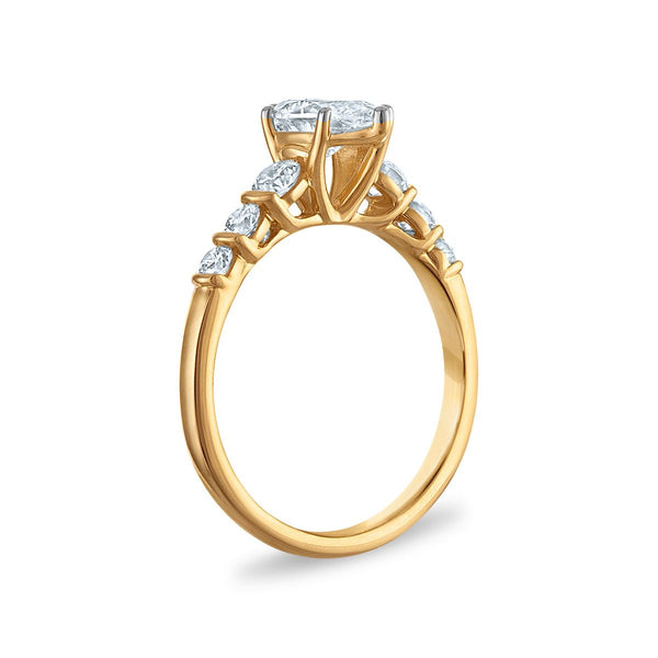 Red Hot Deal 1-1/2 CTW Lab Grown Diamond Engagement Marquise Ring in 10KT Yellow Gold