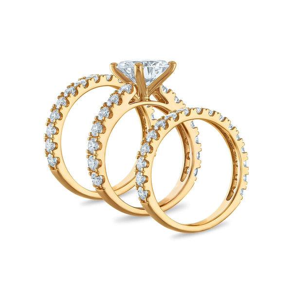 Signature EcoLove 5-1/3 CTW Lab Grown Diamond Bridal Set in 14KT Yellow Gold
