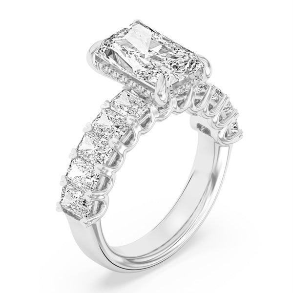 Signature EcoLove Diamond Dreams 8-1/3 CTW 100 Facet Centurion Lab Grown Diamond Bridal Set in Platinum