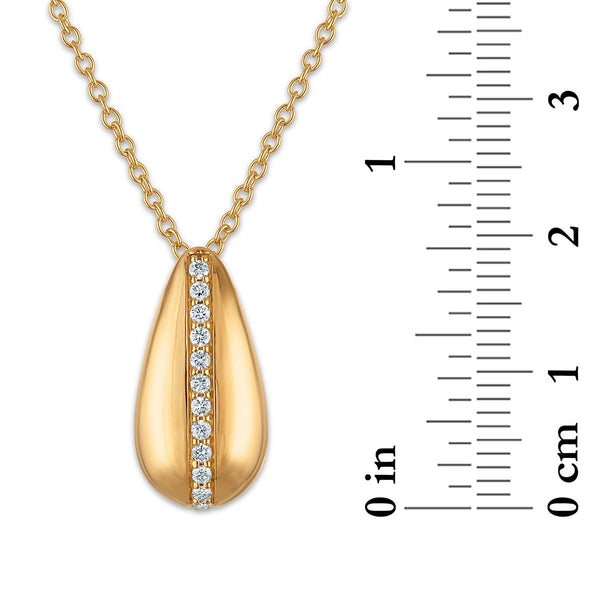 EcoLove 1/6 CTW Lab Grown Diamond 18-inch Pendant in Yellow Gold Plated Sterling Silver