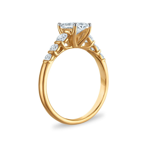 Red Hot Deal 1-1/2 CTW Lab Grown Diamond Engagement Radiant Cut Ring in 10KT Yellow Gold