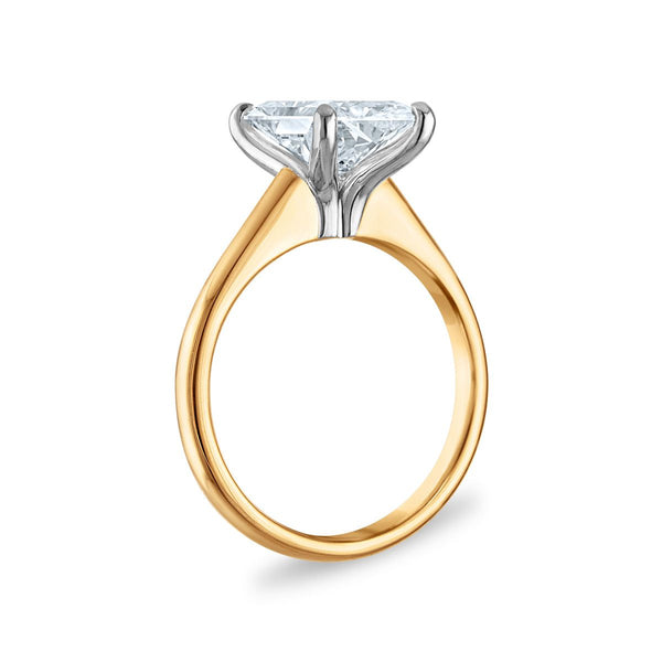 Signature Certificate 8X EcoLove 3 CTW Radiant Lab Grown Diamond Solitaire Engagement Ring in 14KT Yellow Gold