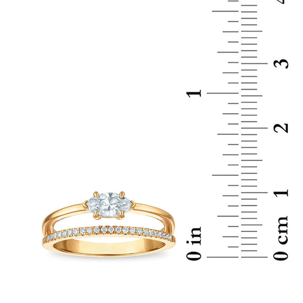 EcoLove 1/2 CTW Lab Grown Diamond Ring in 10KT Yellow Gold