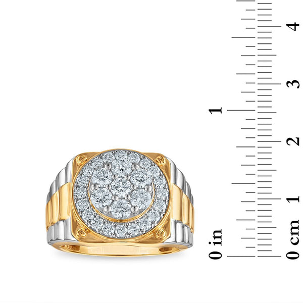 EcoLove 2 CTW Lab Grown Diamond Fashion Ring in 10KT White and Yellow Gold