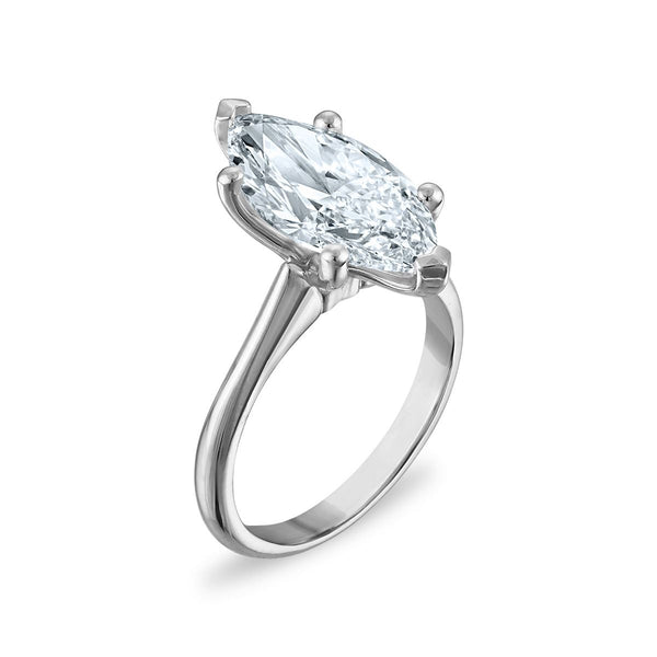 Signature Certificate 8X EcoLove 4 CTW Lab Grown Diamond Solitaire Engagement Ring in 14KT White Gold