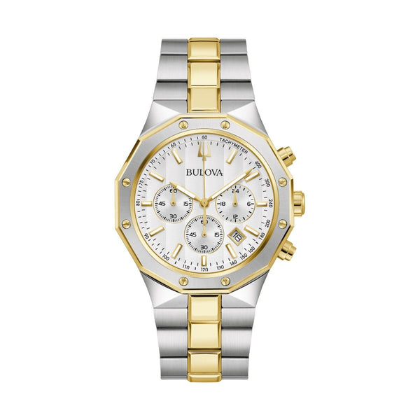 Bulova White Dial  Stainless Steel Bracelet Prestige.  98B450