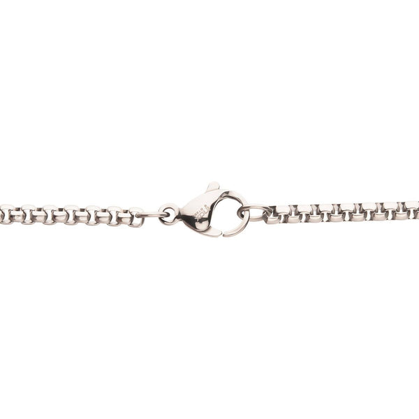 Inox Red IP Stainless Steel  24-inch Dante Cross Pendant