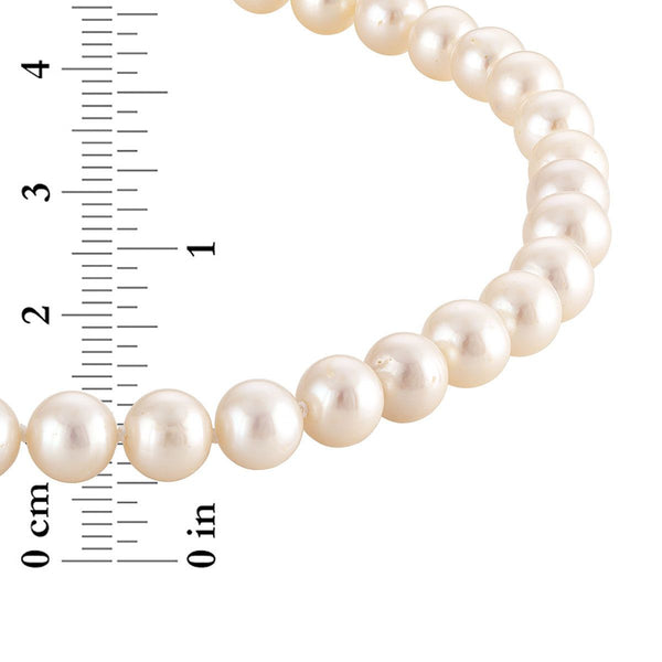 7MM Pearl Strand 18-inch Necklace in 14KT Yellow Gold