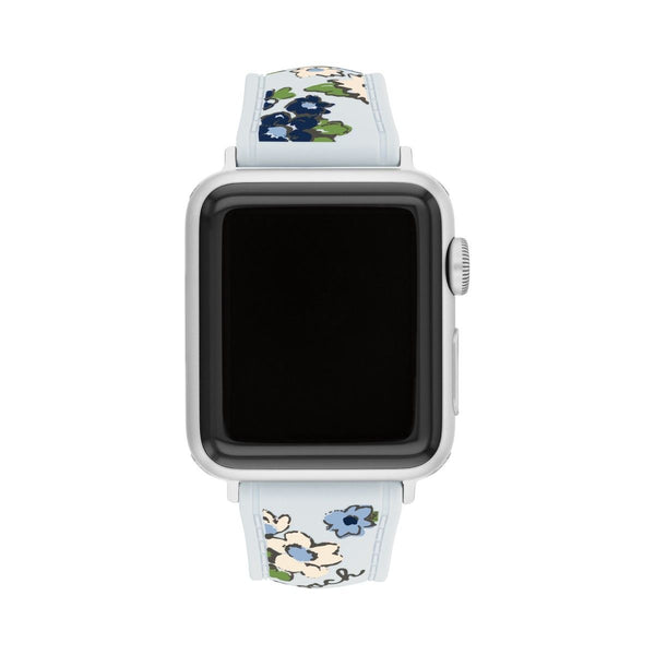 Coach Flower Design Silicone Apple Watch Strap Only. Fits 38MM/40MM/41MM. 14700294