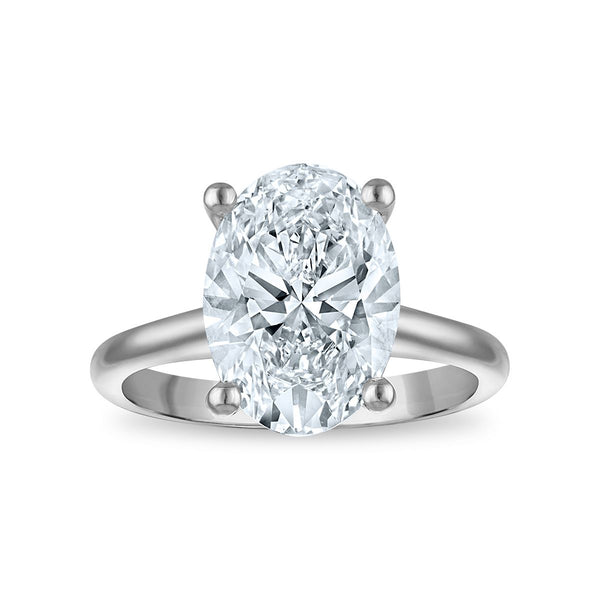 Signature Certificate 8X EcoLove 4 CTW Lab Grown Diamond Solitaire Engagement Ring in 14KT White Gold