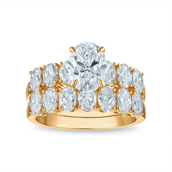 Signature EcoLove 4 CTW Lab Grown Diamond Bridal Set in 14KT Yellow Gold