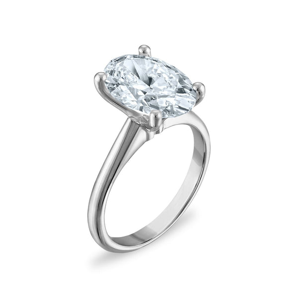 Signature Certificate 8X EcoLove 4 CTW Lab Grown Diamond Solitaire Engagement Ring in 14KT White Gold