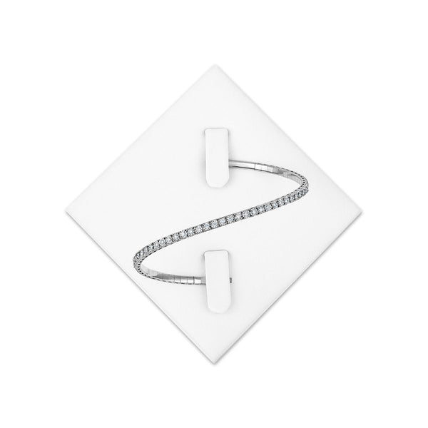 EcoLove 1/2 CTW Diamond Flexi Bangle Bracelet in Sterling Silver