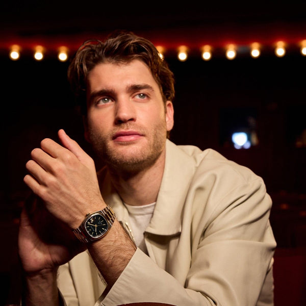 Bulova Black Dial  Stainless Steel Bracelet Super Seville.  98B458