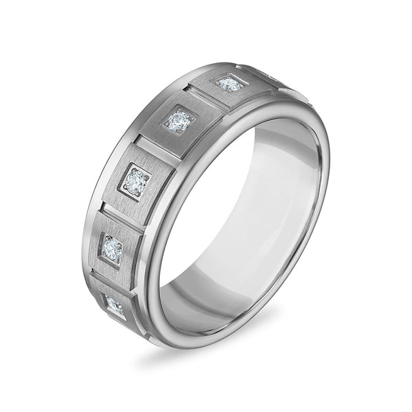 1/5 CTW Lab Grown Diamond Eternity Band in Tungsten. Size 9