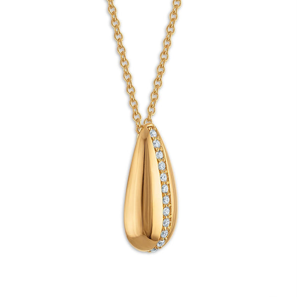 EcoLove 1/6 CTW Lab Grown Diamond 18-inch Pendant in Yellow Gold Plated Sterling Silver