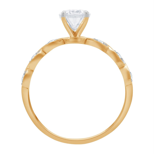 EcoLove 1-1/10 CTW Lab Grown Diamond Oval Engagement Ring in 10KT Yellow Gold
