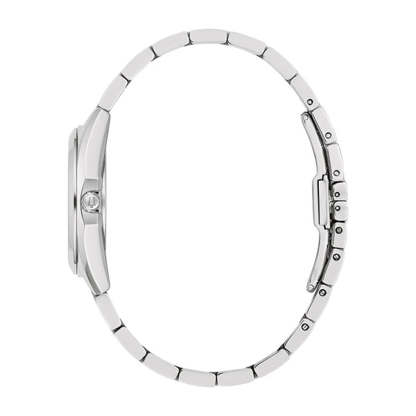 Bulova Womens Classic Silvertone Diamond Accent.  96L345