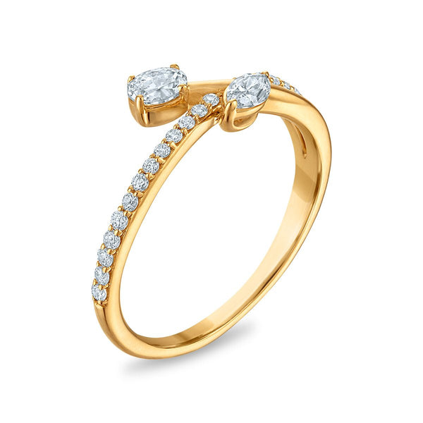 LoveSong EcoLove 3/8 CTW Lab Grown Diamond Fashion Ring in 18KT Gold Vermeil