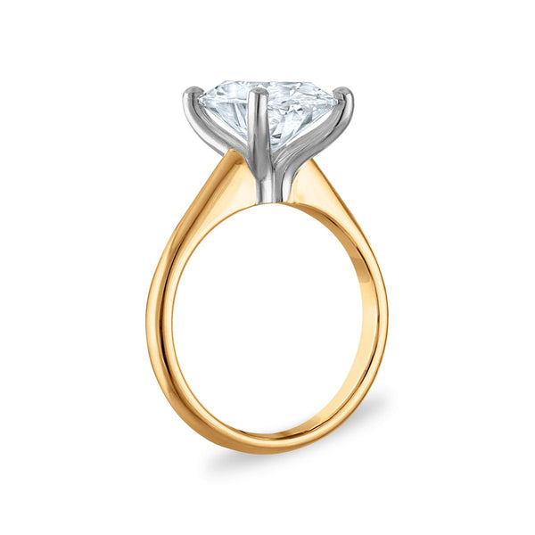 Signature Certificate 8X EcoLove 4 CTW Oval Lab Grown Diamond Solitaire Engagement Ring in 14KT Yellow Gold