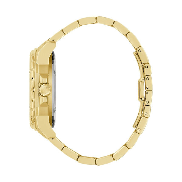 Bulova Marc Anthony with 44X44 MM Champagne Round Dial Stainless Steel Watch Band; Autumatic 97A200