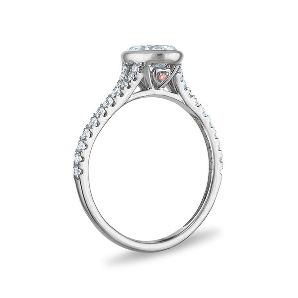 LoveSong EcoLove 1 CTW Lab Grown Diamond Bezel Engagement Ring in 10KT White Gold