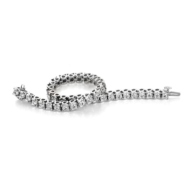 1-1/7 CTW Diamond Tennis 8" Bracelet in 10KT White Gold