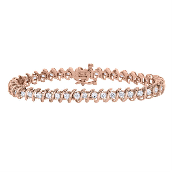 1/2 CTW Diamond Tennis 7" Bracelet in 10KT Rose Gold