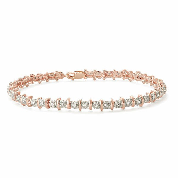 1/2 CTW Diamond Tennis 7" Bracelet in 10KT Rose Gold